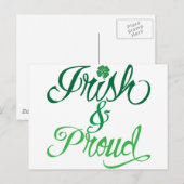 Irisch und Proud Postkarte (Vorne/Hinten)