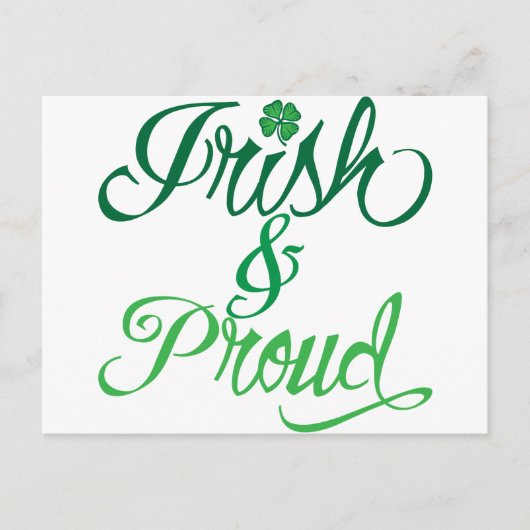 Irisch und Proud Postkarte (Vorderseite)