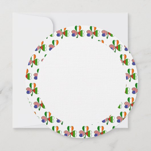 Irisch USA Kleeblatt Birthday Einladung (Rückseite)