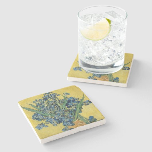 Irisch - Vincent van Gogh Fine Art Steinuntersetzer (Seitenansicht)