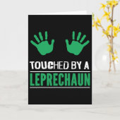 Irisch von einem Kobold berührt Funny Patricks Day Karte (Gelbe Blume)