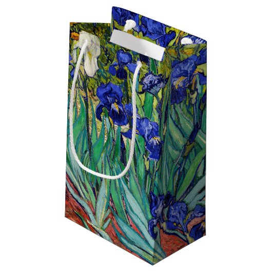 Irisch von Vincent van Gogh Kleine Geschenktüte (Rückseite Schrägansicht)