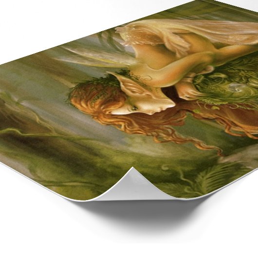 Irisch-Waldelfenplakat Poster (Ecke)