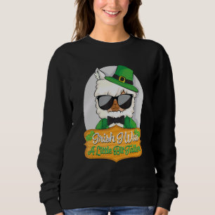 Irisch war ich ein bisschen größer Llama St Patric Sweatshirt