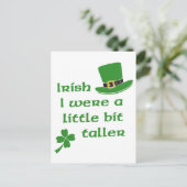 Irisch war ich ein bisschen größer St Patrick's Da Postkarte (Stehend Vorderseite)