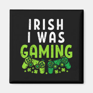 Irisch war ich lustiger St. Patricks-Tag-Gamer-Jun Magnet