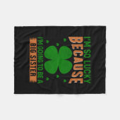 Irisch werde ich eine große Schwester sein Fleecedecke (Vorderseite (Horizontal))