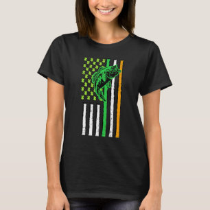 Irisch Wir Amerikanische Flagge Angeln Fisch St Pa T-Shirt