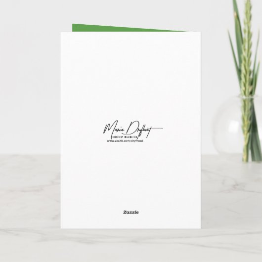 Irisch wird auf engstem Feld geboren Karte (Rückseite)