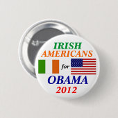 Irische Amerikaner für Obama Button (Vorne & Hinten)
