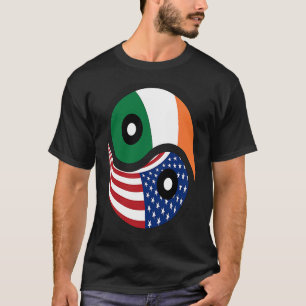 Irische amerikanische Flagge für die USA und Irlan T-Shirt
