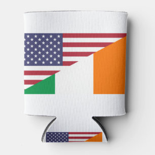 Irische amerikanische Flagge Stolz US Irland Dosenkühler