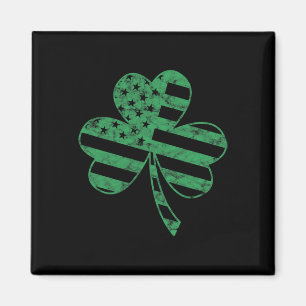 Irische amerikanische Flagge Vintage Shamrock St P Magnet