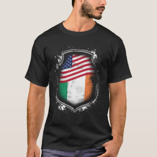 Irische amerikanische Flaggen Irlands und Amerikas T-Shirt