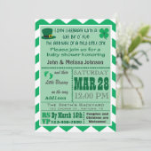 Irische Babyparty-Einladung Einladung (Stehend Vorderseite)