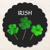 Irische Blätter des St. Patrick's Day Kleeblatt Gr Untersetzer (Vorderseite)