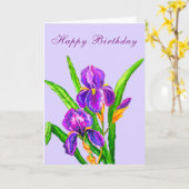 Irische Blume Happy Birthday Card Karte (Gelbe Blume)