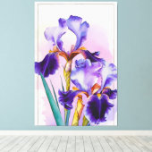 *~* Irische Blume Künstlerisch Iris Malerei AP84 Leinwanddruck (Insitu (Holzboden))