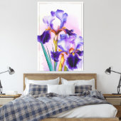 *~* Irische Blume Künstlerisch Iris Malerei AP84 Leinwanddruck (Insitu (Schlafzimmer))