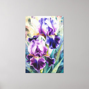 *~* Irische Blume Künstlerisch Iris Painting AP84 Leinwanddruck