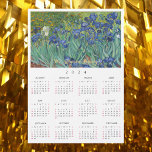 Irische Blume Vincent Van Gogh 2024 Kalenderkarte Magnetkarte<br><div class="desc">Maßgeschneidertes, schlichtes Schwarz-Weiß, 2024 Volljahr, Bürodekoration im Zuhause-Raum, cool, dünn, Postkartengröße, Blume / Florist / Natur / Vintage Kunstliebhaber und Van Gogh-Kenner's jährliche Kalender Magnetkarte, für jede Magnetfläche am Zuhause oder im Büro, mit einem farbenfrohen, detailreichen, detaillierten Öl auf Leinwand Gemälde, von Vincent van Gogh, Reisen und saisonale Vintage in...</div>