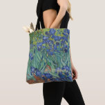 Irische Blume Vincent Van Gogh Mit Monogramm Kunst Tasche<br><div class="desc">Erstellen Sie Ihre eigenen maßgeschneiderten, personalisierten, Blume / Flora / Natur / Vintage Kunstliebhaber und Van Gogh-Kenner', elegante Imitat Gold Typografie-Script Schriftart Monogramm / Initial / Text, stilvoll, hübsch, erdfreundlich, alles-über-Print Tote-Tasche mit einem schönen bunten, detaillierten Vintagen Öl auf Leinwand Malerei, von Vincent van Gogh, von Irises und saisonale Blumen...</div>