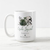 Irische Braut-Squad Gothic Grüner Totenkopf & Rose Kaffeetasse (Links)