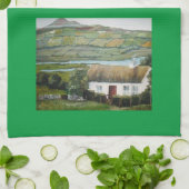 Irische Cottage-Landschaft-Küchenhandtuch Geschirrtuch (Gefaltet)