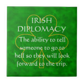 Irische Diplomatie ein irischer Segen Fliese (Vorderseite)