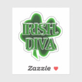 Irische Diva St. Patrick's Day Aufkleber (Blatt)