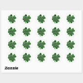 Irische Diva St. Patrick's Day Runder Aufkleber (Blatt)