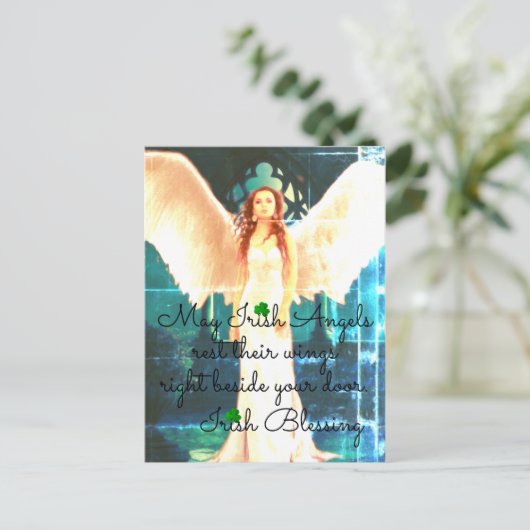 Irische Engels-Postkarte Feiertagspostkarte (Stehend Vorderseite)