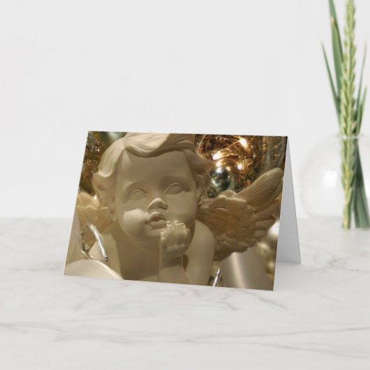 Irische Engels-Weihnachtskarte Feiertagskarte (Vorderseite)