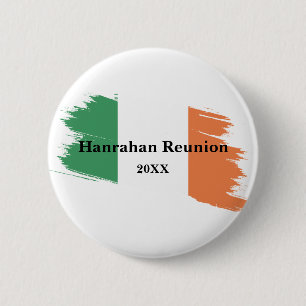 Irische Familienname-Name-Flagge mit benutzerdefin Button
