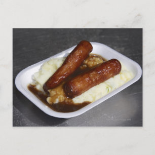 Irische Fast Food serviert in Polystyrol Postkarte