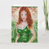 Irische feenhafte Kleeblatt-Karte Karte (Rückseite)