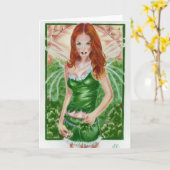 Irische feenhafte Kleeblatt-Karte Karte (Gelbe Blume)