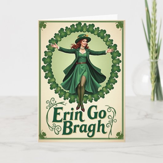 Irische Feier Emerald-Karte Karte (Vorderseite)