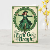 Irische Feier Emerald-Karte Karte (Gelbe Blume)