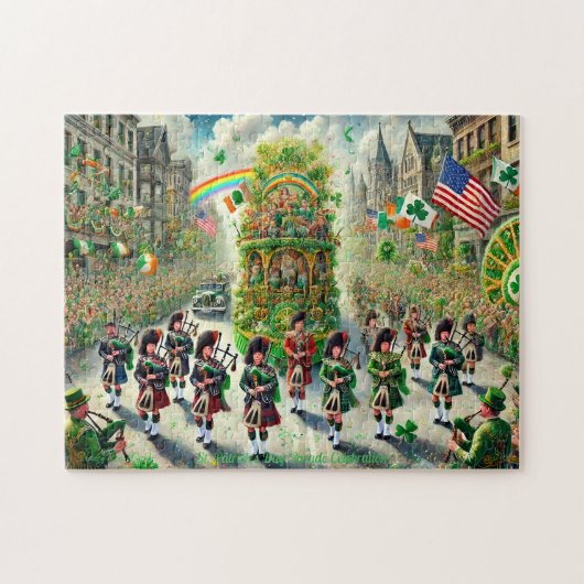 Irische Feier, St. Patrick's Day Parade Puzzle (Horizontal)