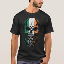 irische Flag-St. Patricks Day "Bearted Skull Head"