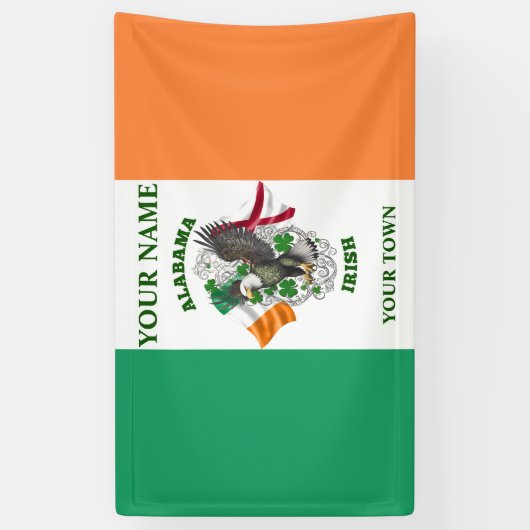 irische Flagge - Alabama irisch Banner (Vertikal)