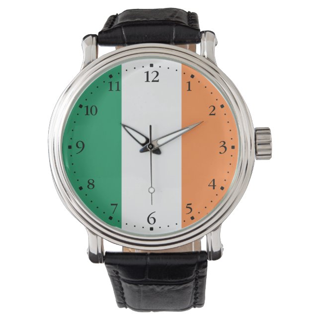 Irische Flagge Armbanduhr (Vorderseite)