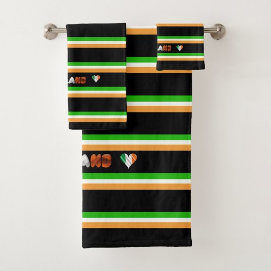 Irische Flagge Badhandtuch Set (Insitu)