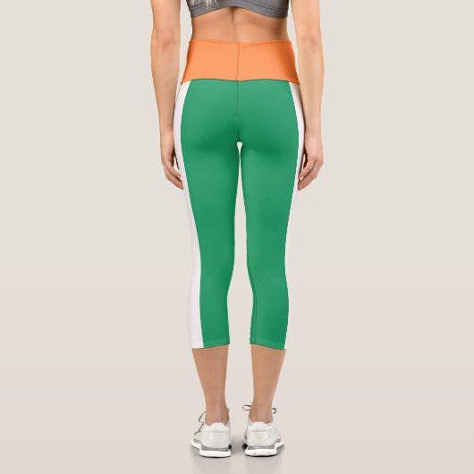 Irische Flagge Capri Leggings (Rückseite)