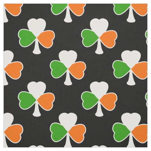 Irische Flagge des Kleeblatt-Muster-| Stoff (Muster)