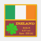 irische Flagge, Dublin & Irland, Reisen/Sportfans Magnet (Vorne)