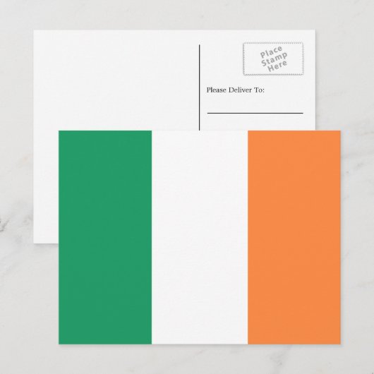 irische Flagge, Flagge der Republik Irland Postkarte (Vorne/Hinten)