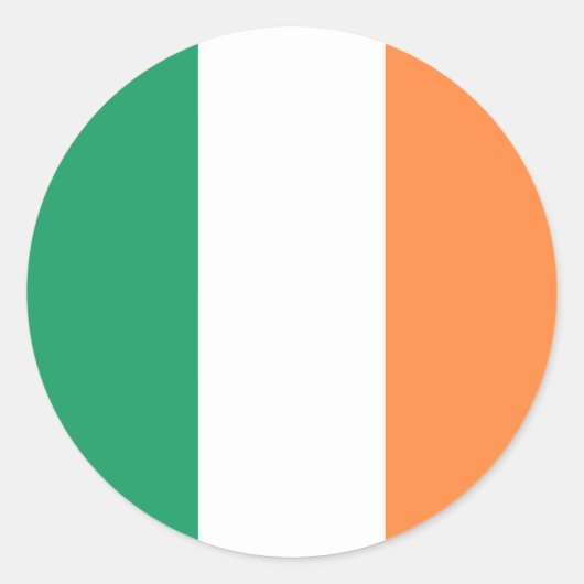 irische Flagge, Flagge der Republik Irland Runder Aufkleber (Vorderseite)