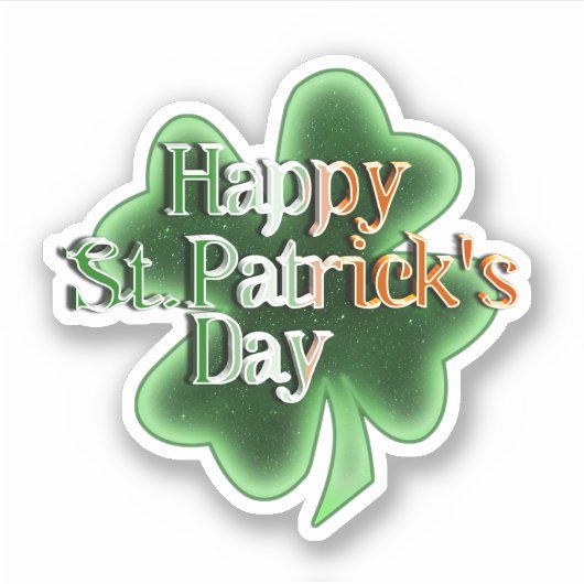 Irische Flagge Frohen St. Patrick's Day Aufkleber (Vorderseite)